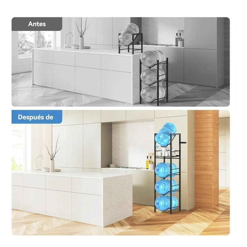 ESTANTE ORGANIZADOR PARA 4 BOTELLAS DE AGUA DE 20L - 3