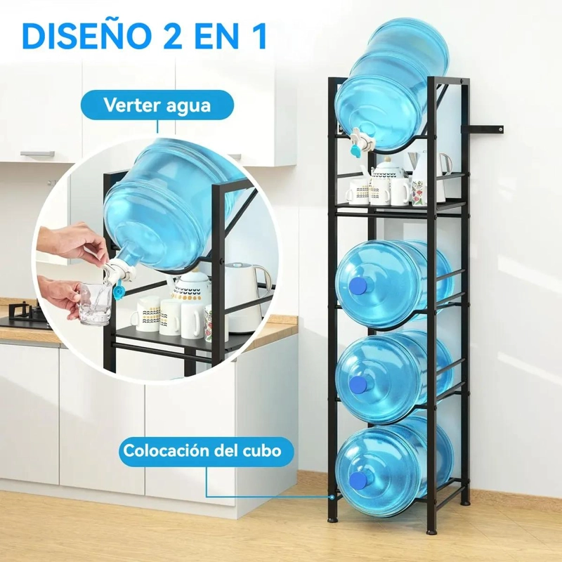 ESTANTE ORGANIZADOR PARA 4 BOTELLAS DE AGUA DE 20L - 4