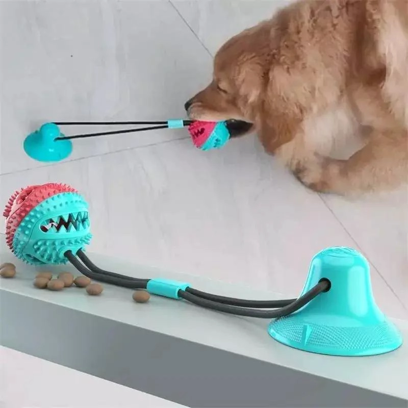 PELOTA INTERACTIVA CON CUERDA Y VENTOSA PARA PERROS - 2