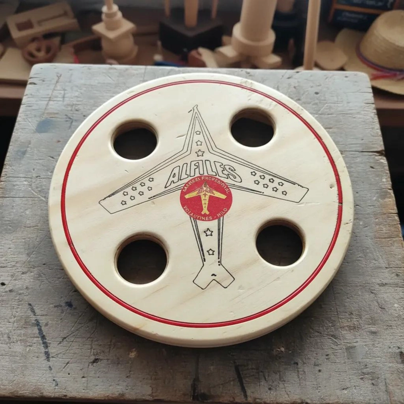 CARRETE DE MADERA DE 14 PULGADAS PARA MANUALIDADES - 3