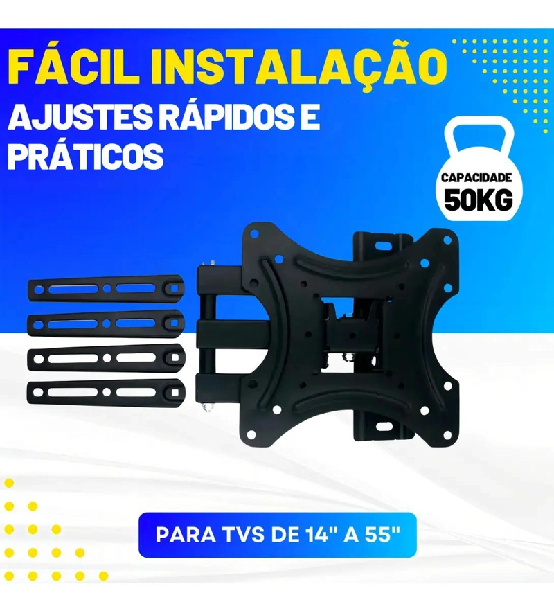 SOPORTE DE PARED PARA TELEVISORES DE 14 A 55 PULGADAS - 4