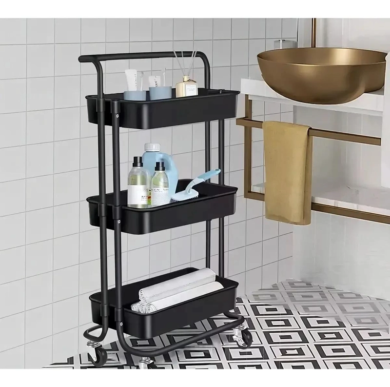 CARRITO ORGANIZADOR DE ALMACENAMIENTO MOVIL DE 3 NIVELES - 7