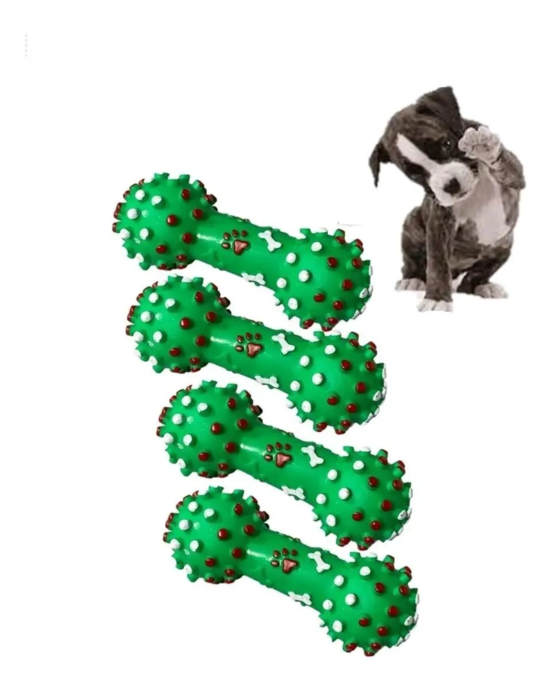 SET DE 4 PELOTAS COLORIDAS PARA PERROS CON SONIDO - 3