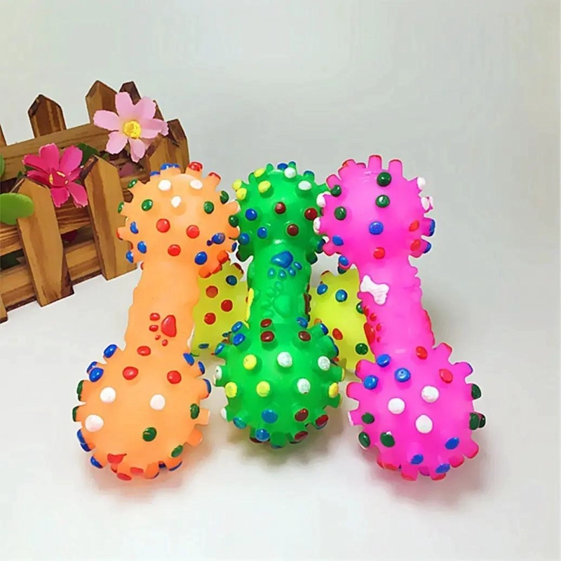 SET DE 4 PELOTAS COLORIDAS PARA PERROS CON SONIDO - 4
