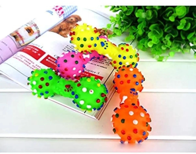 SET DE 4 PELOTAS COLORIDAS PARA PERROS CON SONIDO - 6