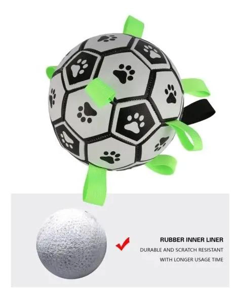 PELOTA INTERACTIVA PARA PERROS DE 15 CM CON AGARRE - 4