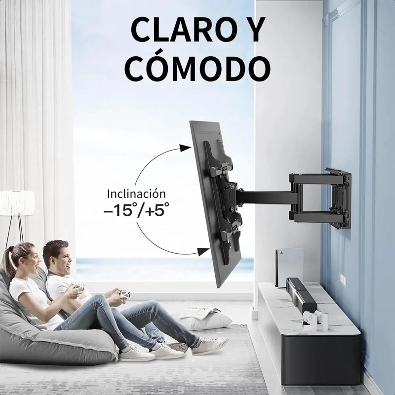 SOPORTE DE PARED ARTICULADO PARA TELEVISORES DE 40 A 80 PULGADAS - 3