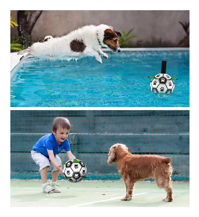 PELOTA INTERACTIVA PARA PERROS DE 15 CM CON AGARRE - 2
