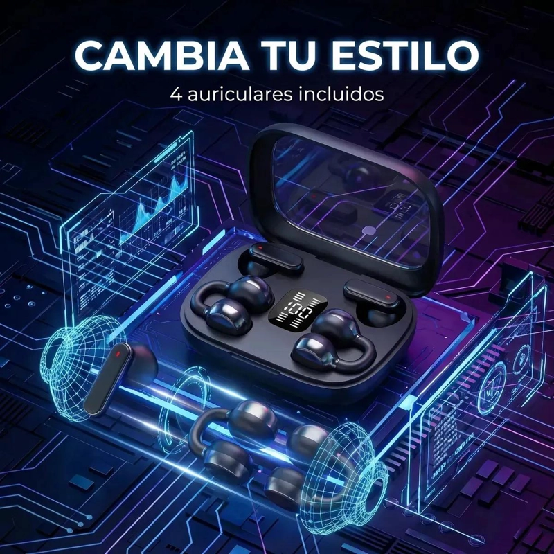 AUDIFONOS BLUETOOTH 2 EN 1 CON DISEÑO IMPERMEABLE Y DUAL - 5