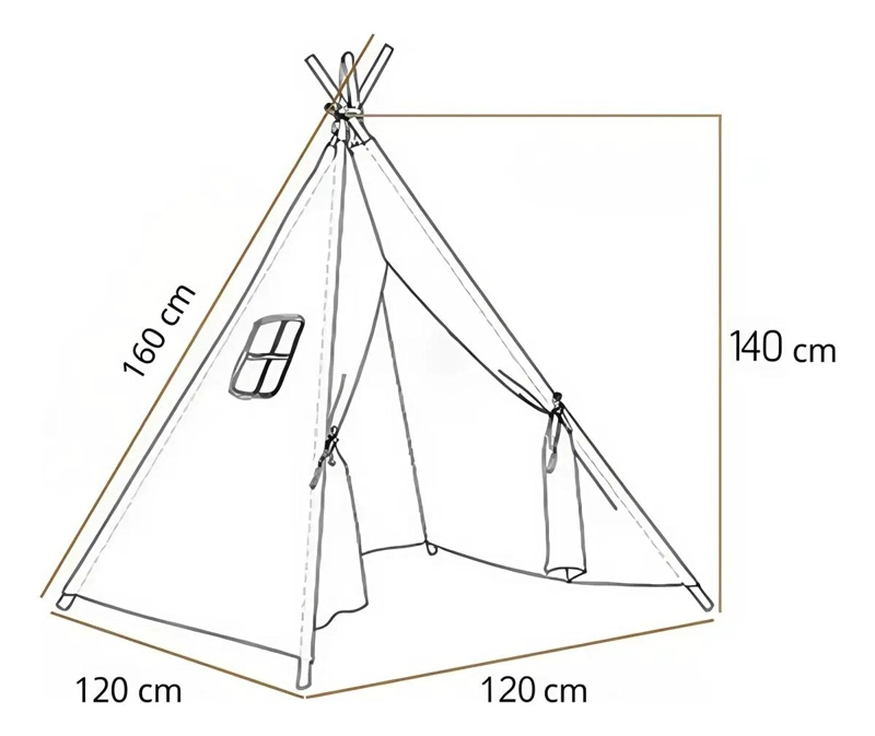CARPA TIPI INFANTIL PARA JUGAR Y DECORAR HABITACIONES - 4