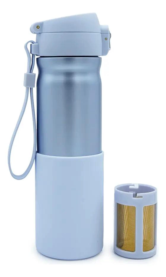 BOTELLA TE RMICA DE ACERO INOXIDABLE 400 ML CON INFUSOR - 1