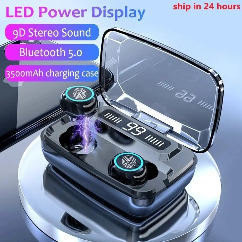 AUDIFONOS INALAMBRICOS TWS CON ESTUCHE DE CARGA Y PANTALLA LED - 5