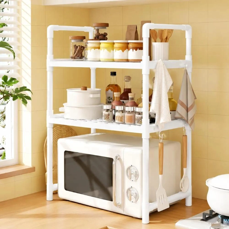 RACK ORGANIZADOR PLASTICO MULTIUSOS 3 NIVELES PARA COCINA - 1