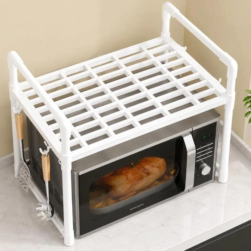 RACK ORGANIZADOR PLASTICO MULTIUSOS 3 NIVELES PARA COCINA - 4