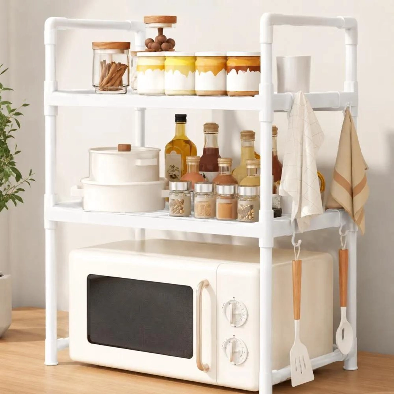 RACK ORGANIZADOR PLASTICO MULTIUSOS 3 NIVELES PARA COCINA - 6