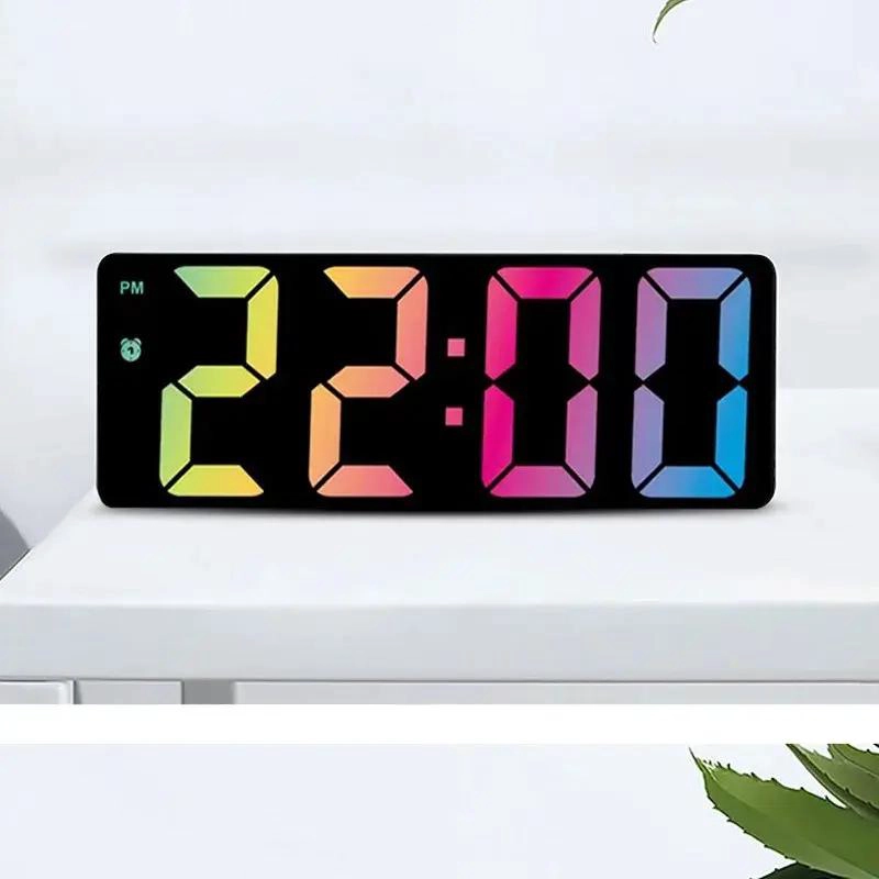 RELOJ DESPERTADOR LED DIGITAL MULTICOLOR PARA ESCRITORIO - 6