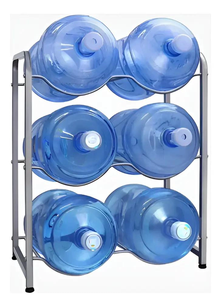 RACK ORGANIZADOR PARA 6 BOTELLONES DE AGUA DE 20 LITROS - 1