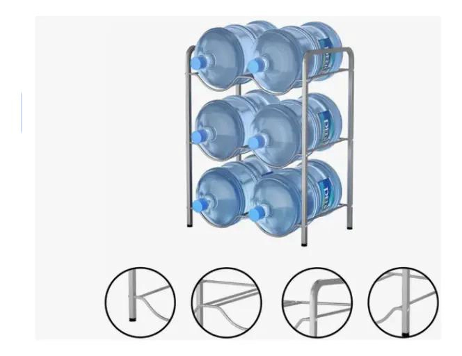RACK ORGANIZADOR PARA 6 BOTELLONES DE AGUA DE 20 LITROS - 3