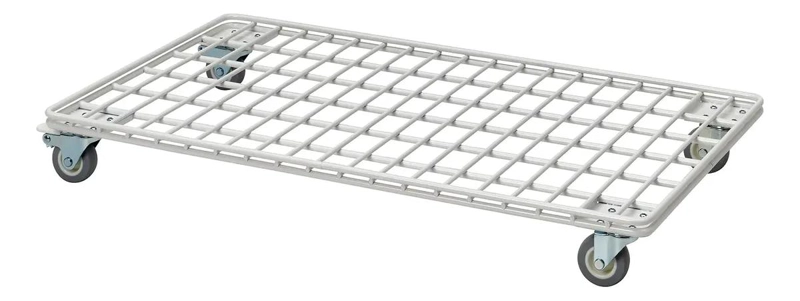 CARRO ORGANIZADOR DE ACERO BLANCO PARA CAJAS 68X39 CM - 1