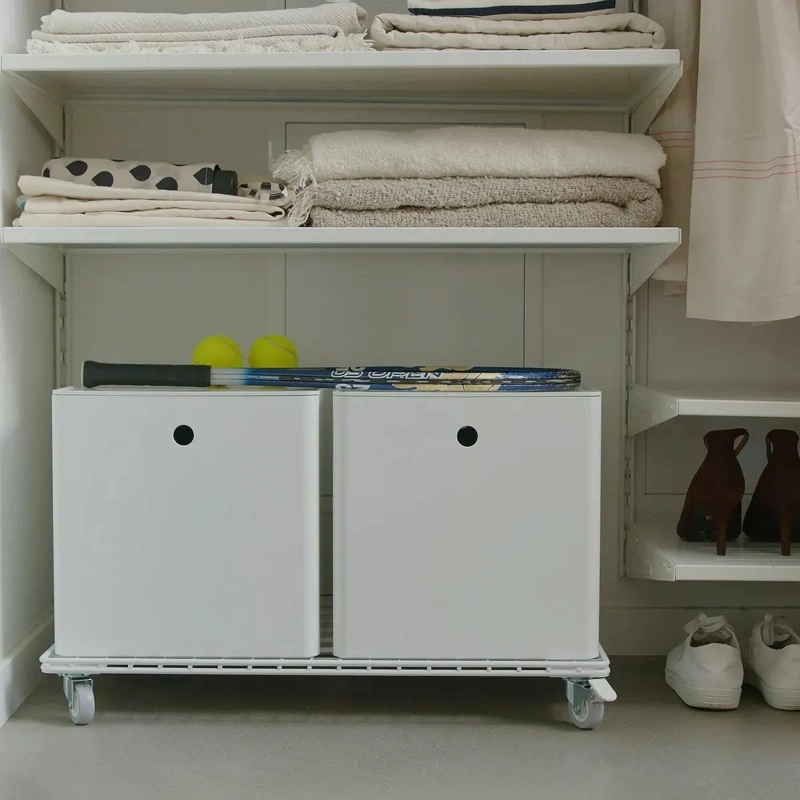 CARRO ORGANIZADOR DE ACERO BLANCO PARA CAJAS 68X39 CM - 3