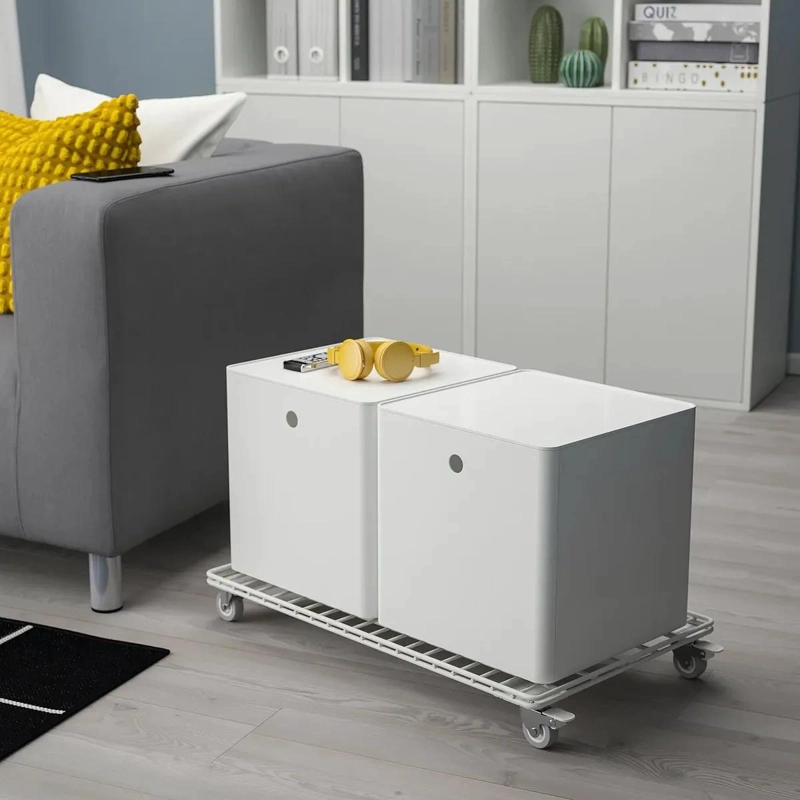 CARRO ORGANIZADOR DE ACERO BLANCO PARA CAJAS 68X39 CM - 4