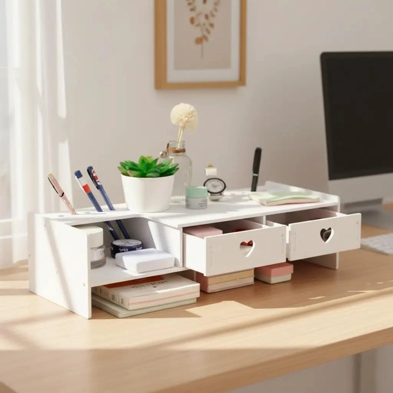 SOPORTE ELEVADOR DE ESCRITORIO CON ALMACENAMIENTO Y ERGONOMIA - 1
