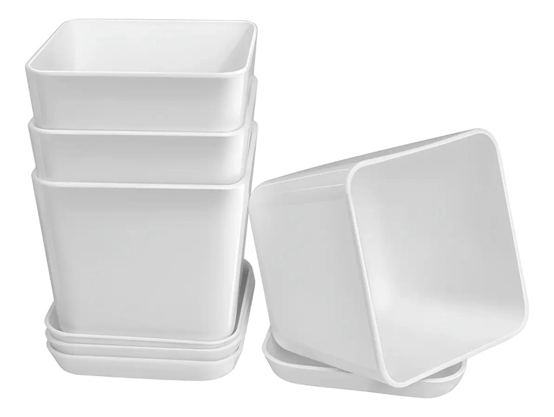 SET DE 4 MACETAS CUADRADAS PARA HUERTO DE 9X9X9 CM - 2