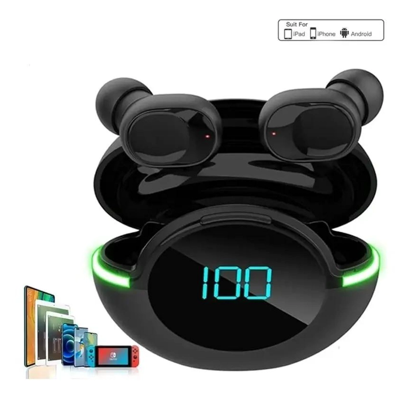 AUDIFONOS INALAMBRICOS BLUETOOTH RECARGABLES CON FUNDA DE CARGA - 2