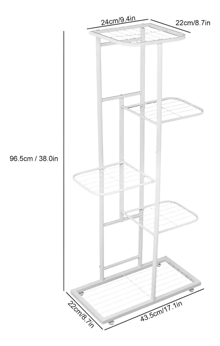 SOPORTE METALICO VERTICAL PARA 6 MACETAS EN JARDIN O BALCON - 4
