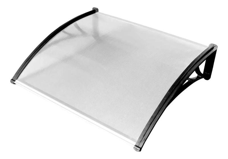 ALERO TRANSPARENTE DE POLICARBONATO 1X1.2 MTS PARA EXTERIORES - 1