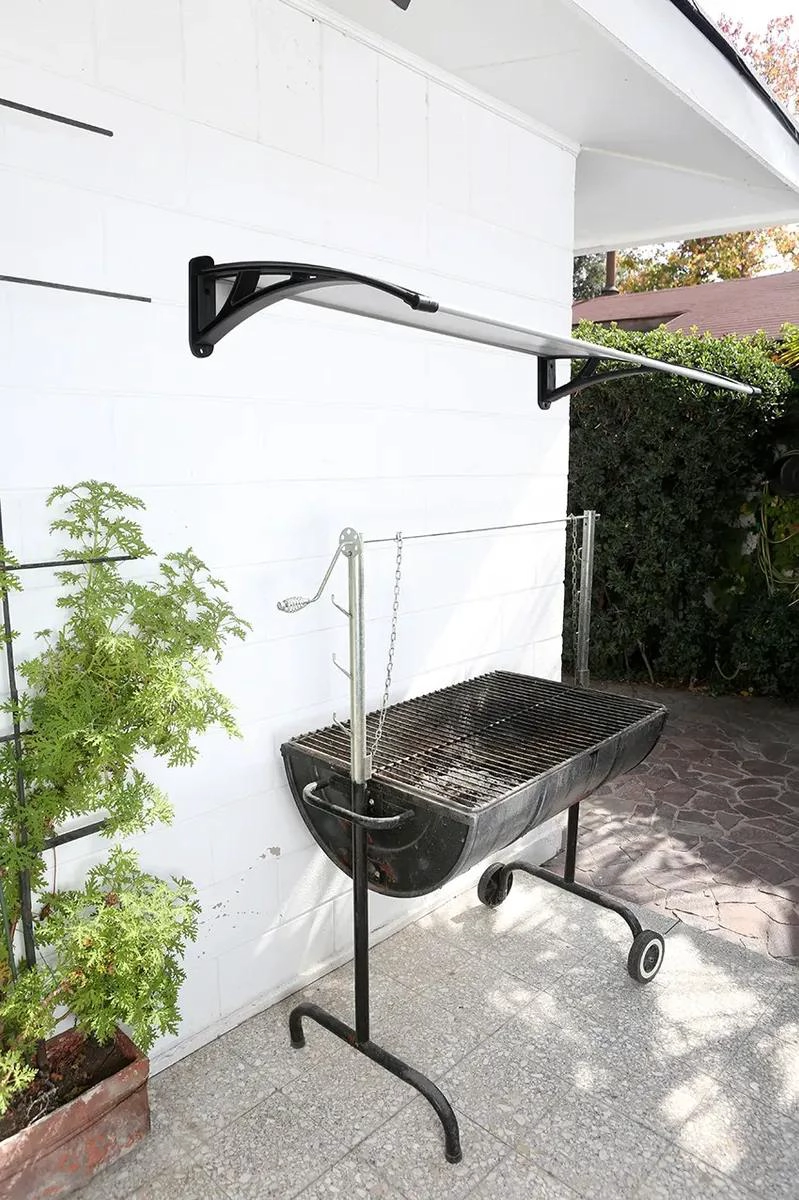 ALERO TRANSPARENTE DE POLICARBONATO 1X1.2 MTS PARA EXTERIORES - 3