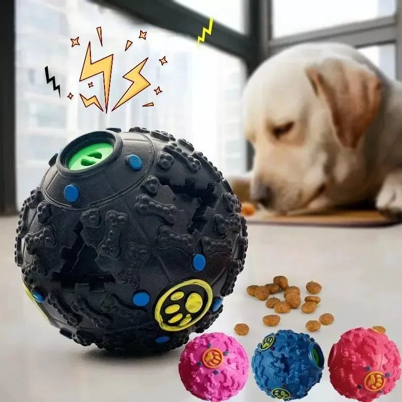 PELOTA DISPENSADORA DE ALIMENTO PARA PERROS COLOR CELESTE - 1