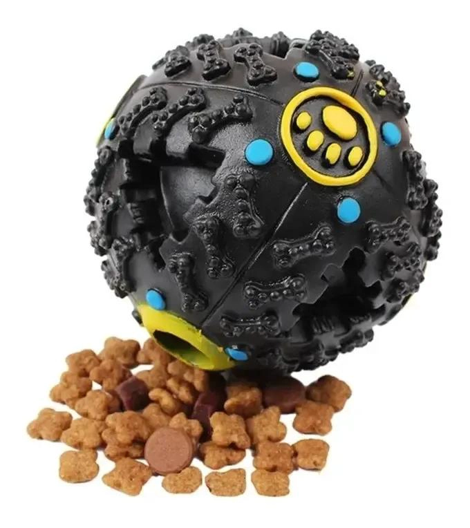 PELOTA DISPENSADORA DE ALIMENTO PARA PERROS COLOR CELESTE - 10