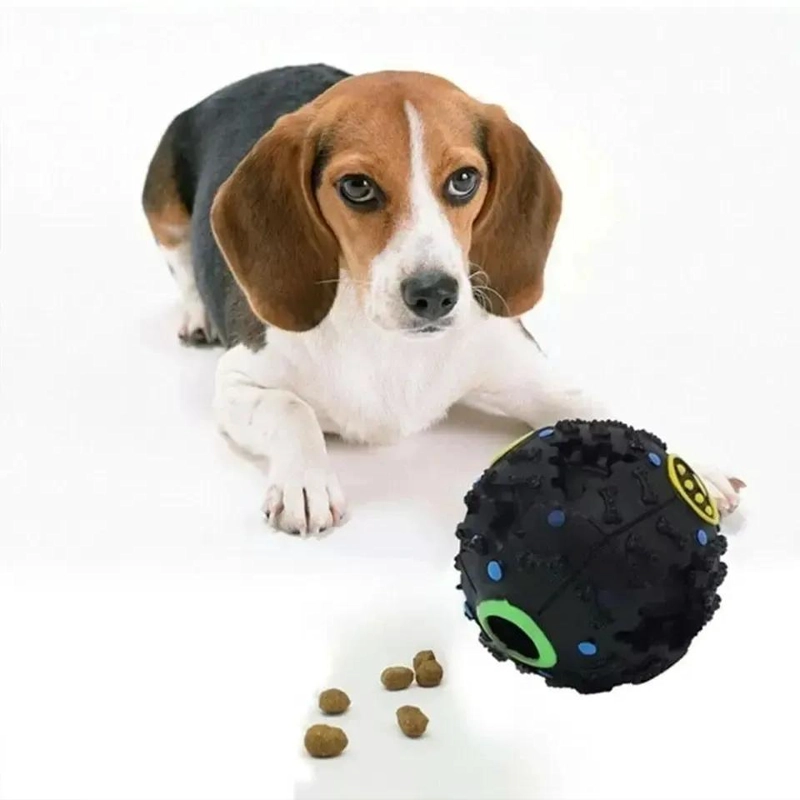 PELOTA DISPENSADORA DE ALIMENTO PARA PERROS COLOR CELESTE - 6