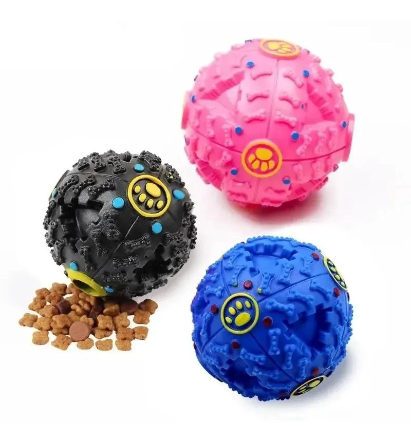 PELOTA DISPENSADORA DE ALIMENTO PARA PERROS COLOR CELESTE - 7