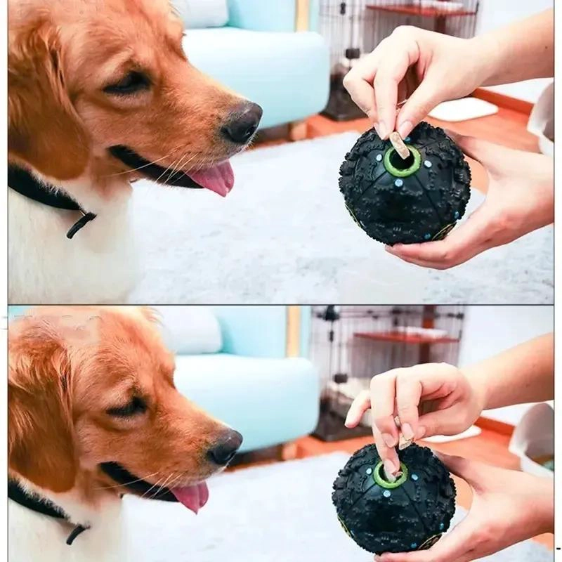 PELOTA DISPENSADORA DE ALIMENTO PARA PERROS COLOR CELESTE - 8