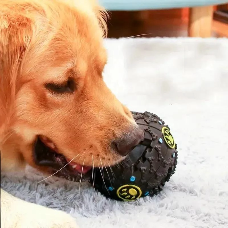 PELOTA DISPENSADORA DE ALIMENTO PARA PERROS COLOR CELESTE - 9