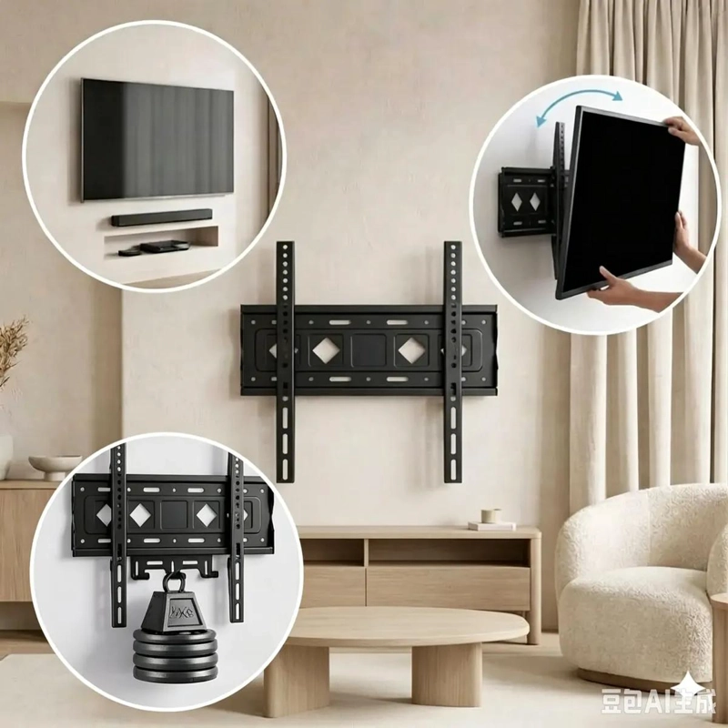 SOPORTE DE PARED AJUSTABLE PARA TELEVISORES DE 26 A 65 PULGADAS - 1