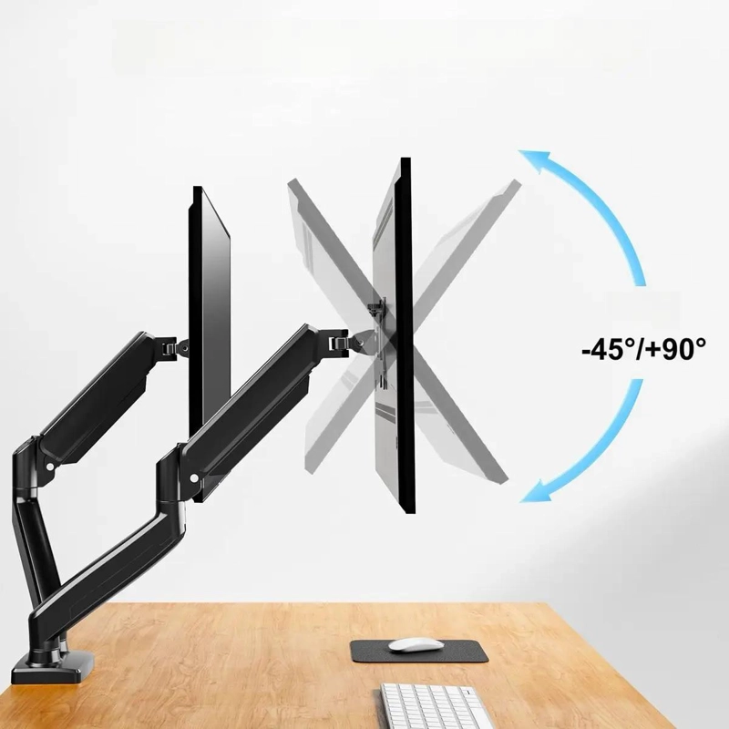 SOPORTE DOBLE PARA MONITOR DE ESCRITORIO CON BRAZO AJUSTABLE - 3
