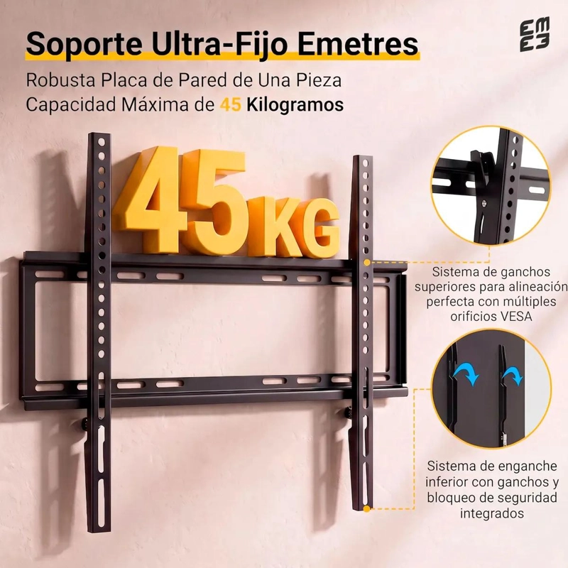 SOPORTE DE PARED PARA TELEVISORES DE 26 A 65 PULGADAS - 2