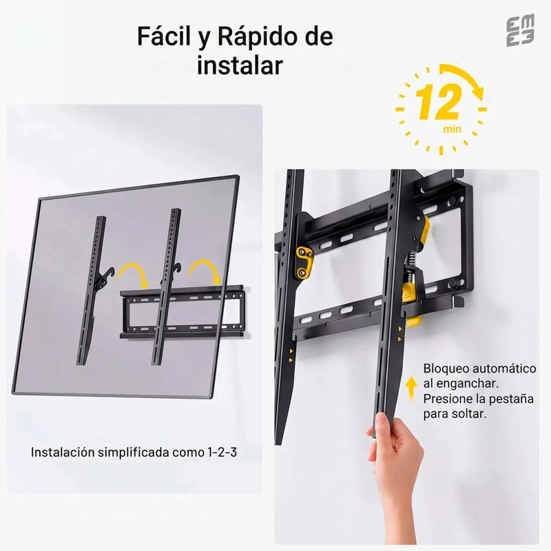 SOPORTE DE PARED PARA TELEVISORES DE 26 A 65 PULGADAS - 6