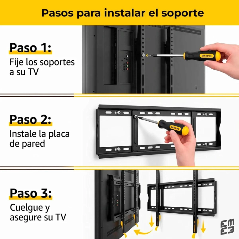 SOPORTE DE PARED PARA TELEVISORES DE 26 A 65 PULGADAS - 9