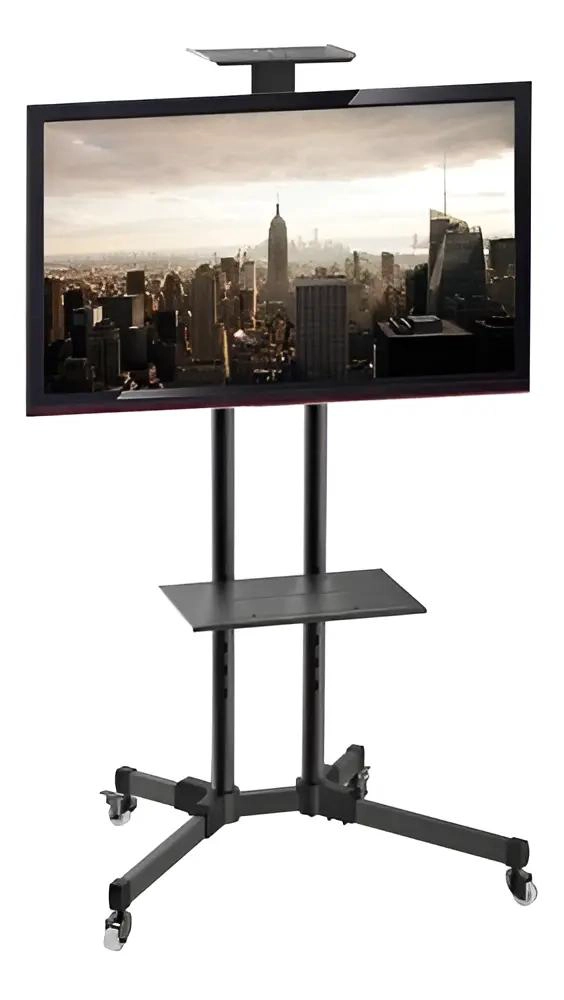 SOPORTE PEDESTAL PARA TV CON RUEDAS Y AJUSTE GIRATORIO - 9