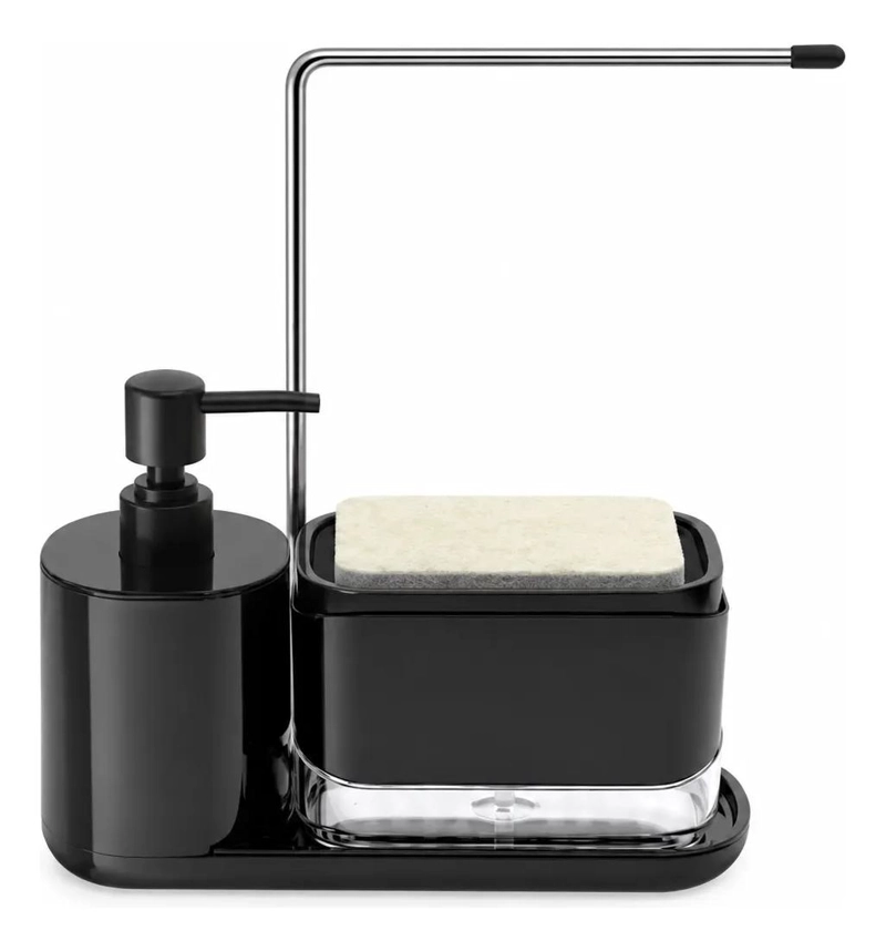 ORGANIZADOR DE LAVAPLATOS CON DISPENSADOR Y PORTA ESPONJA - 1