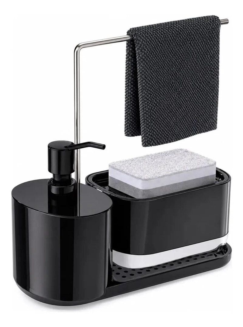 ORGANIZADOR DE LAVAPLATOS CON DISPENSADOR Y PORTA ESPONJA - 5
