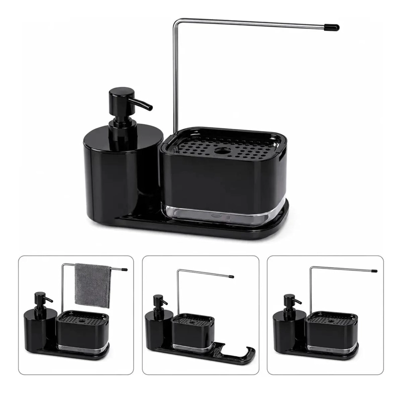 ORGANIZADOR DE LAVAPLATOS CON DISPENSADOR Y PORTA ESPONJA - 8
