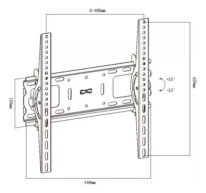 SOPORTE INCLINABLE PARA TV DE 32 A 70 PULGADAS HASTA 60 KG - 4