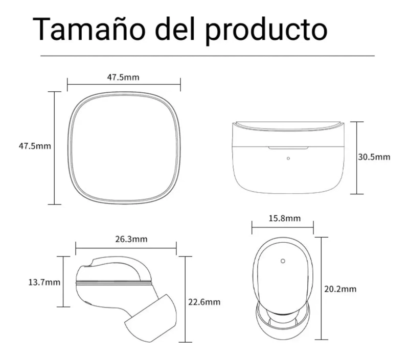 AUDIFONOS BLUETOOTH INALAMBRICOS ESTE REO TWS PARA MUSICA Y LLAMADAS - 5