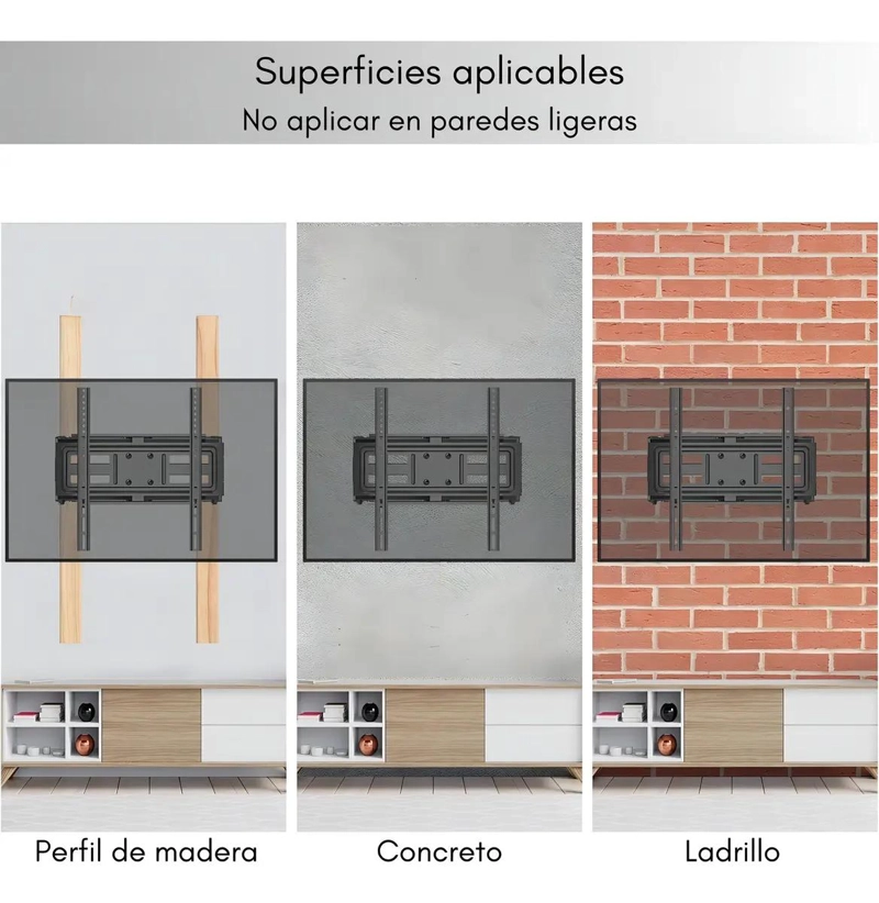 SOPORTE DE PARED ARTICULADO PARA TV DE 40 A 80 PULGADAS - 6