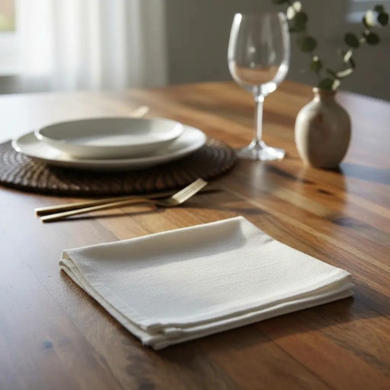 PACK DE 4 SERVILLETAS DE TELA 45X45 CM EN ALGODON CRUDO - 2